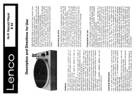 Lenco B52 - Owners Manual-4